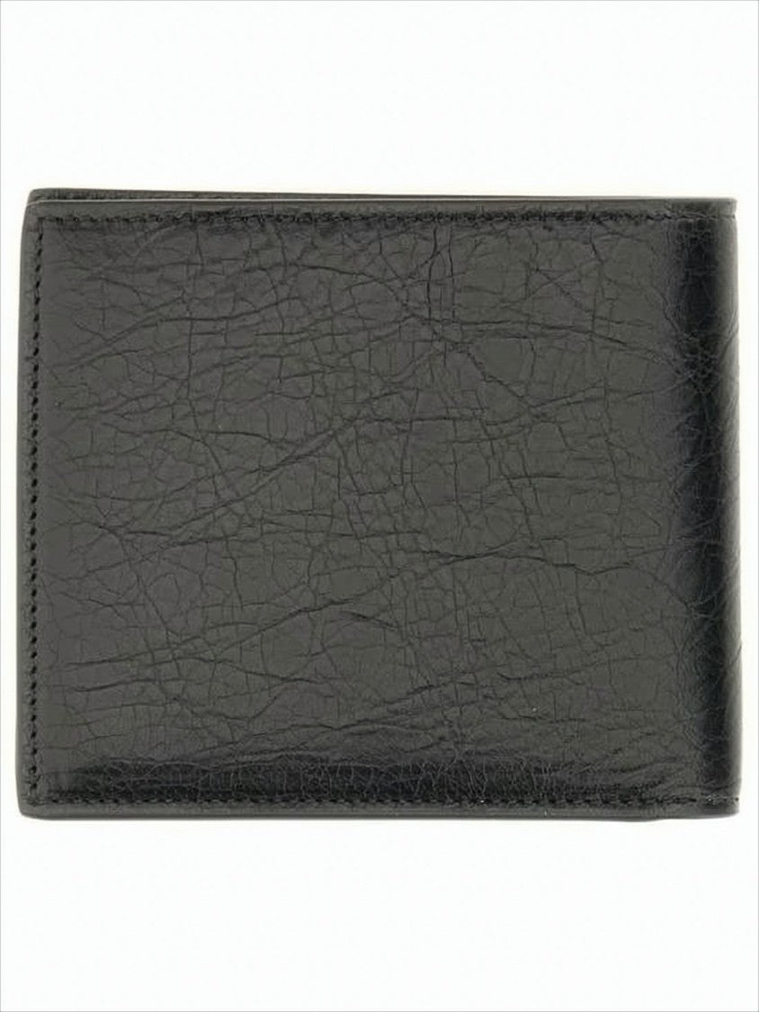 Balenciaga Textured Bifold Wallet With Minimalist Design