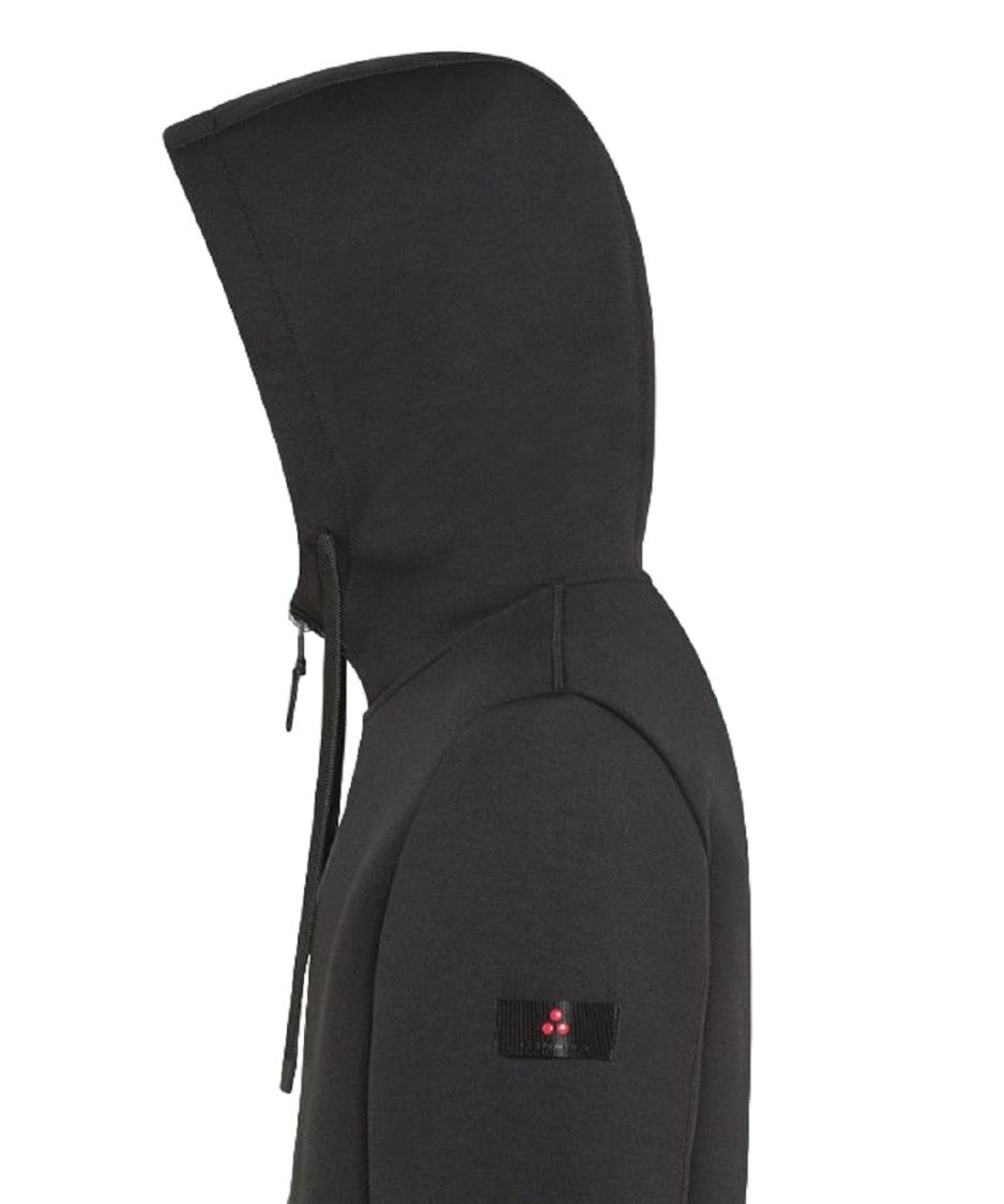 Peuterey Black Full-Zip Sweatshirt Hood Kangaroo Pocket