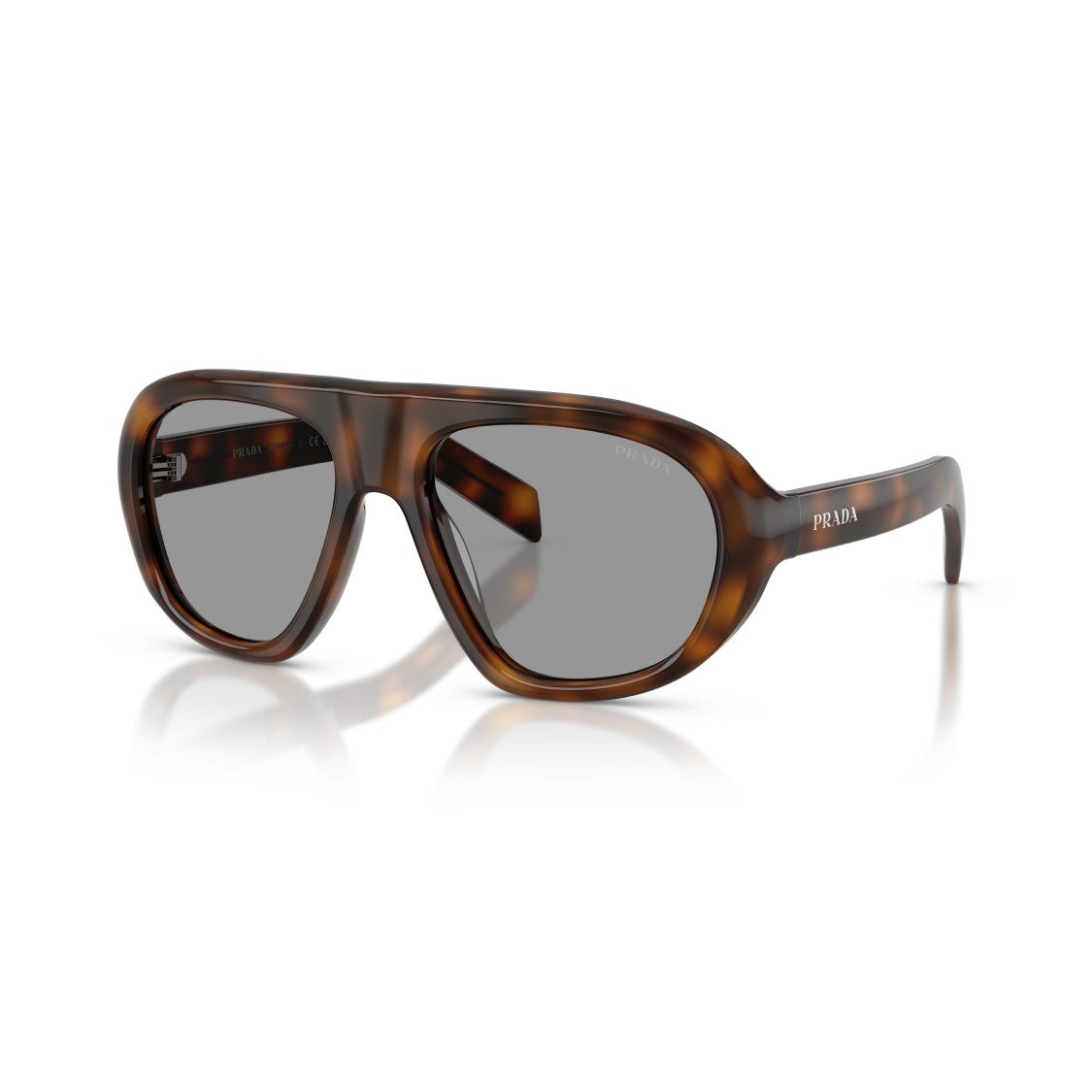 Prada 0Pr C05s Oversized Tortoiseshell Aviator Sunglasses