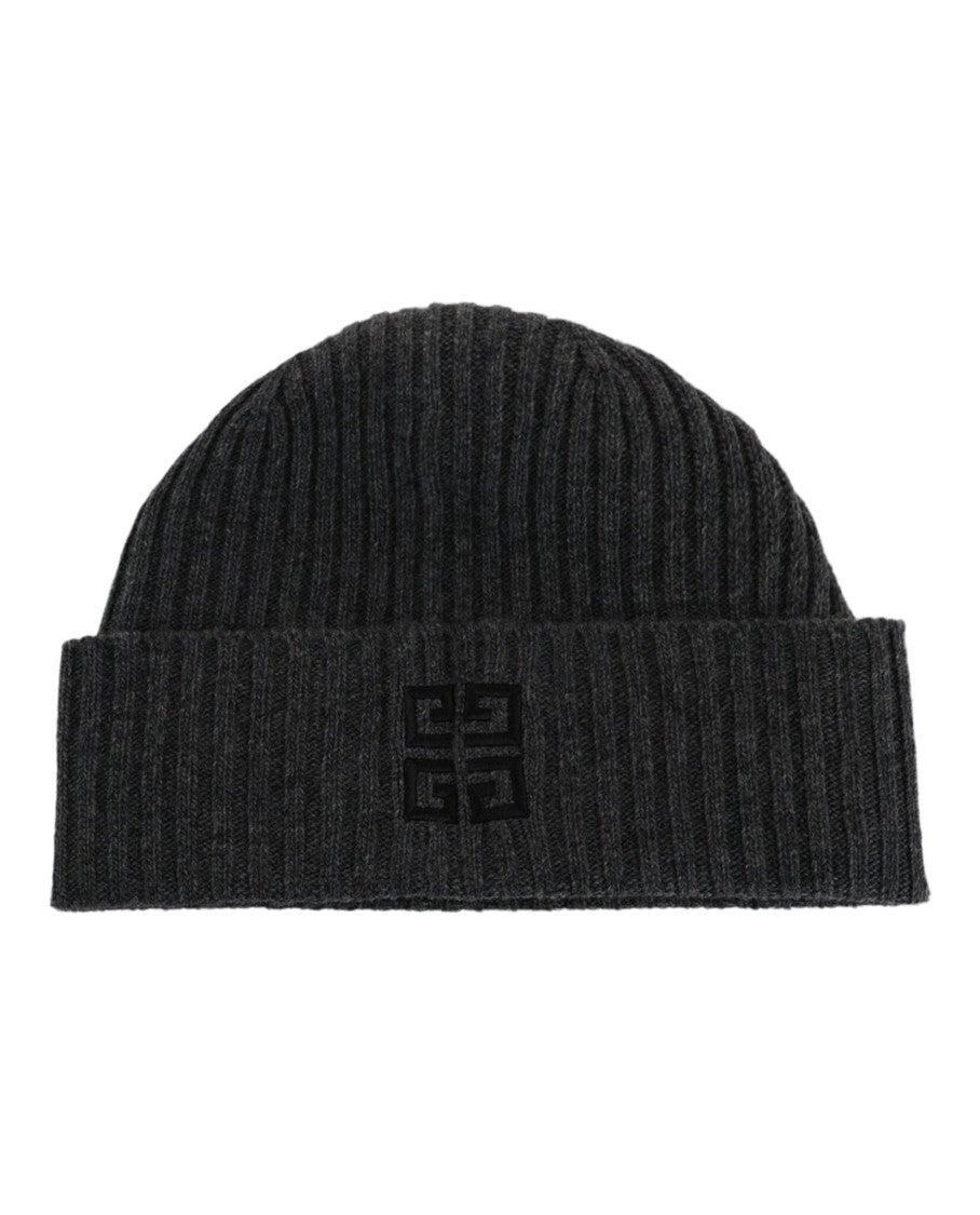 Givenchy Ribbed Cashmere-Wool Blend Beanie With Embroidered Logo