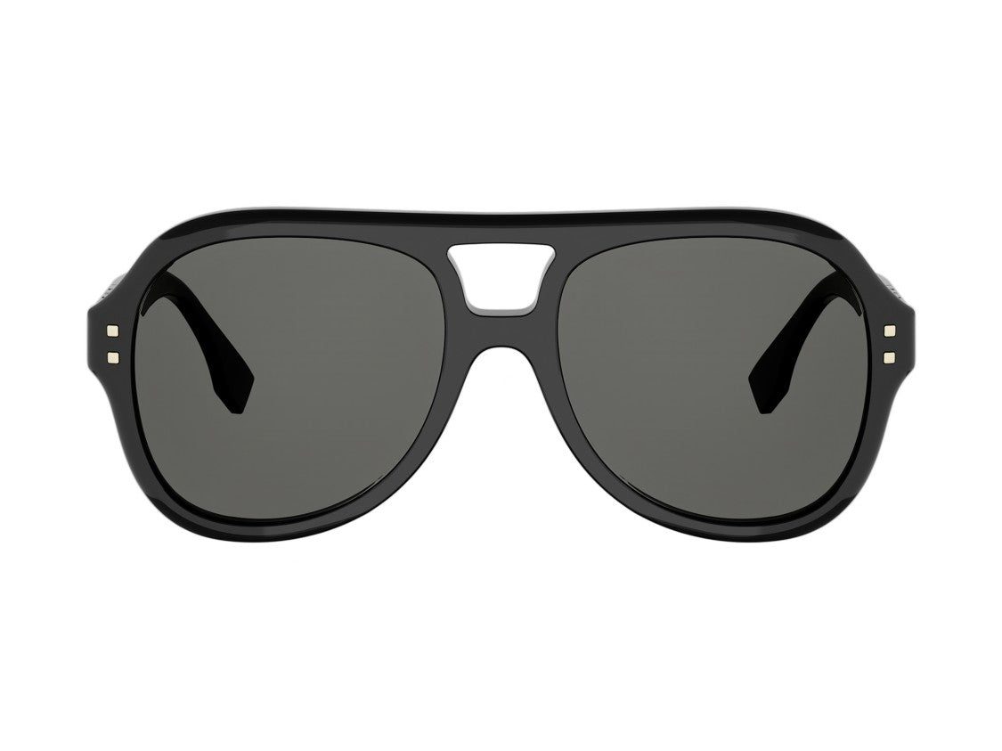 Fendi Fe40232i Black Oversized Aviator Sunglasses