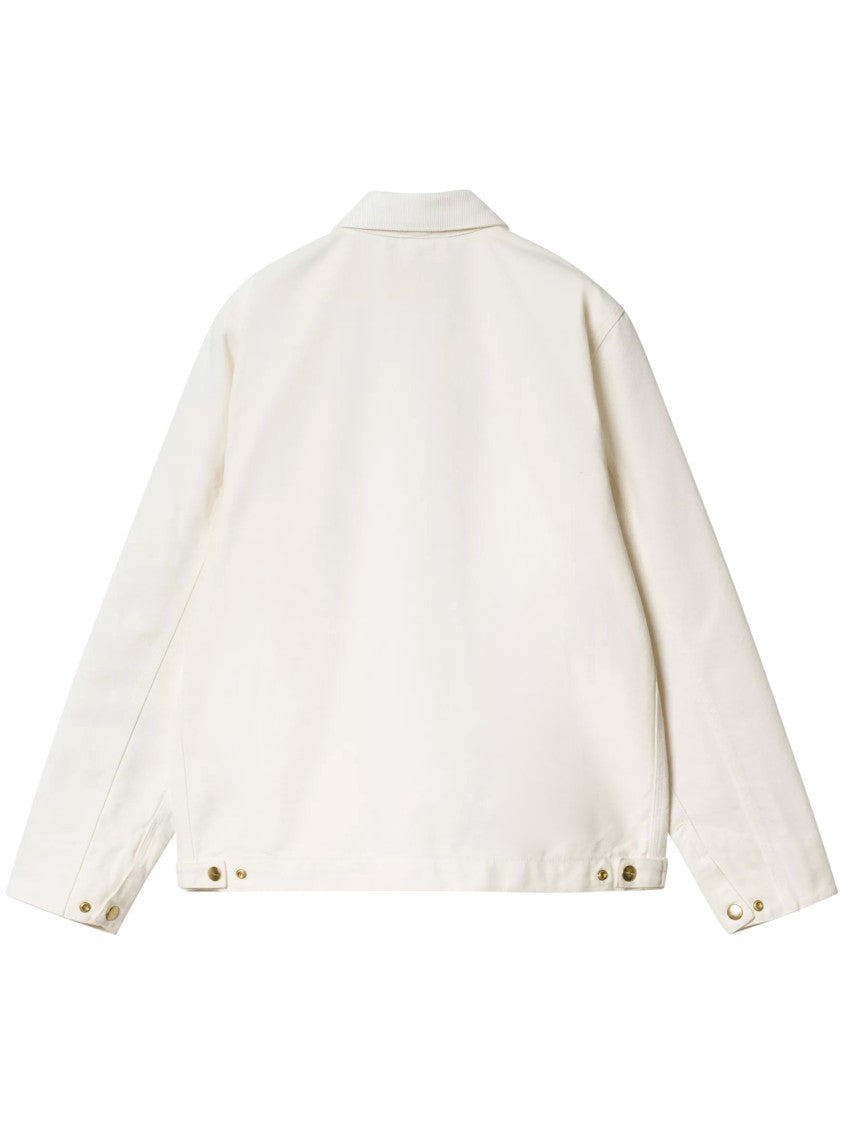 Carhartt Wip Boxy White Jacket With Zip Closure
