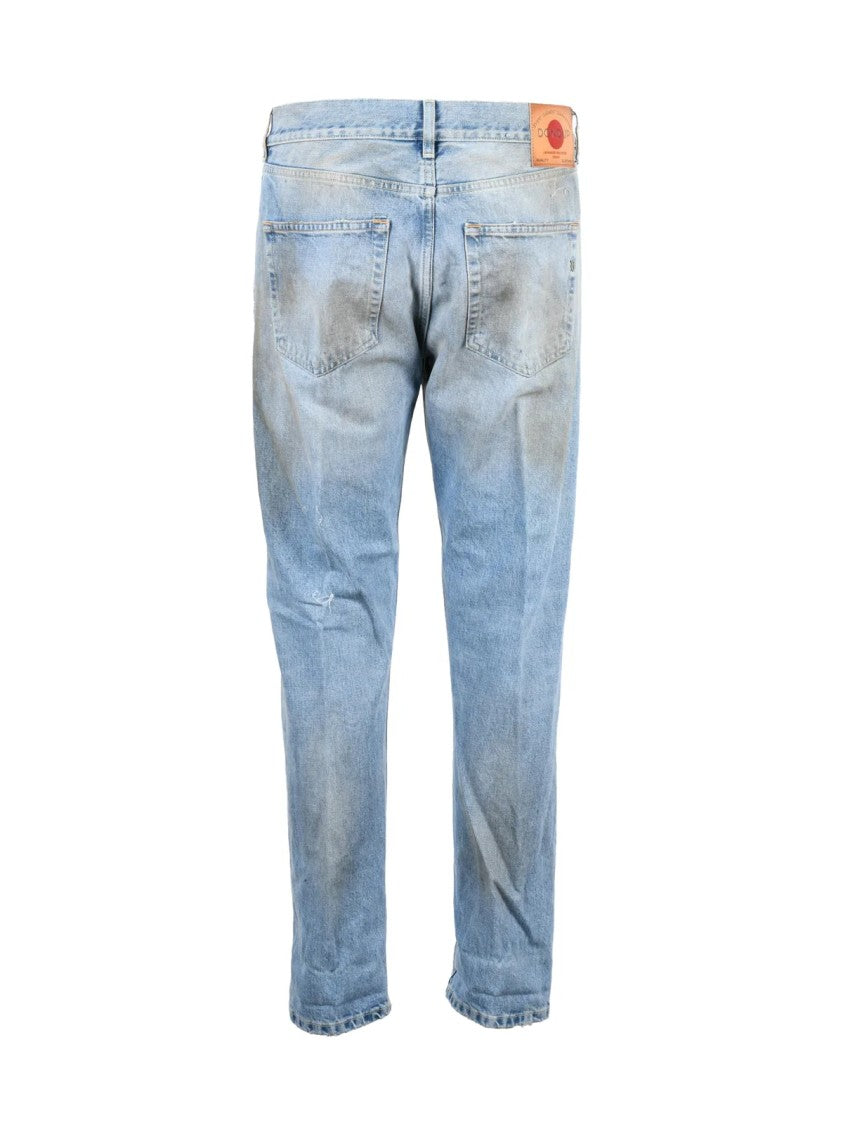 Dondup Light Blue Icon Regular Fit Cotton Jeans