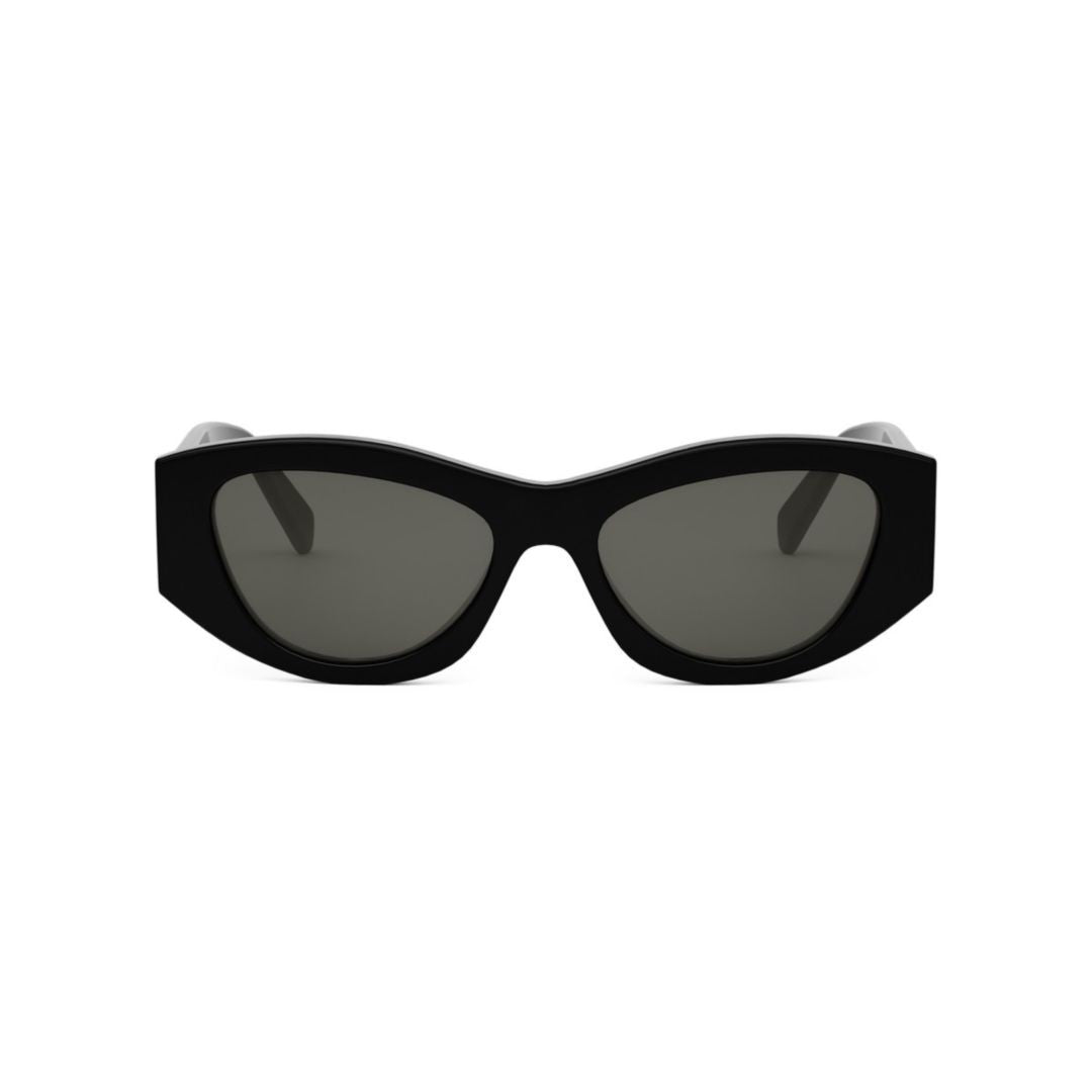 Celine Angular Cat-Eye Sunglasses With Gold Emblem Detail