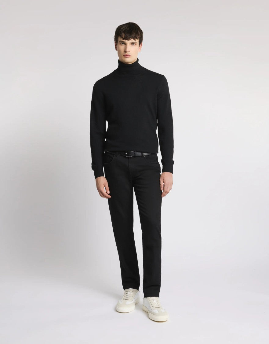 Fay Turtleneck Sweater In Fine Knit Wool
