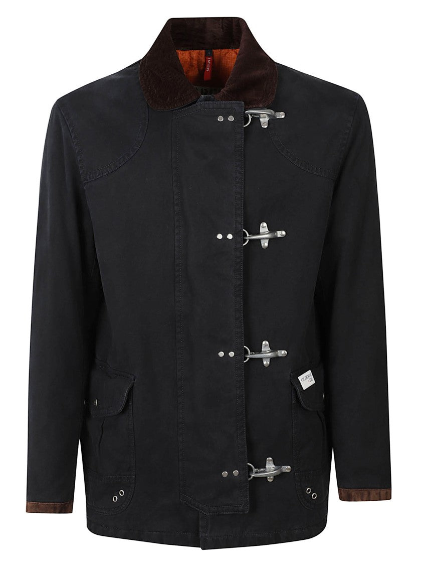 Fay Corduroy Collar Toggle Casual Jacket