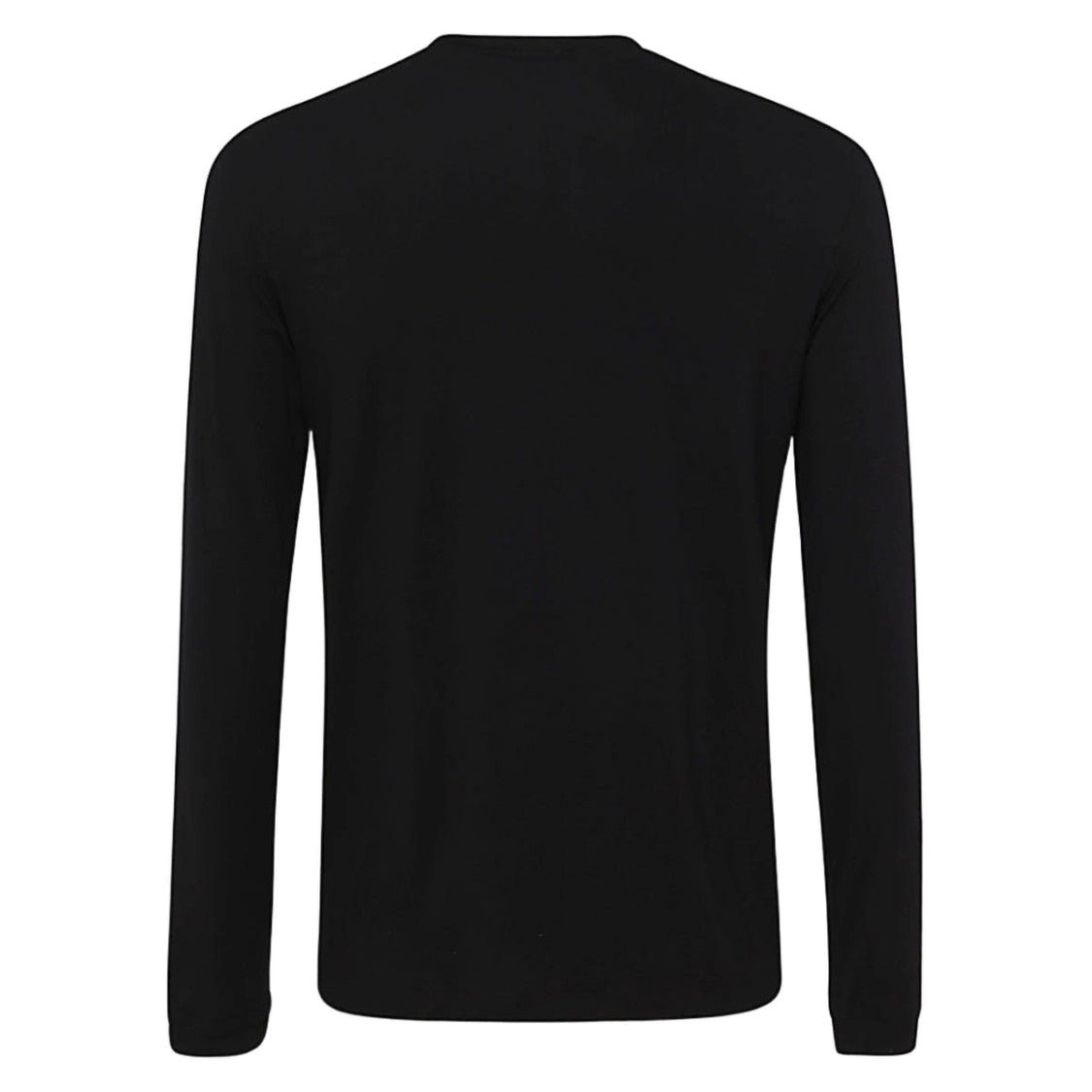 Giorgio Armani Long-Sleeved Black T-Shirt With Classic Crew Neckline