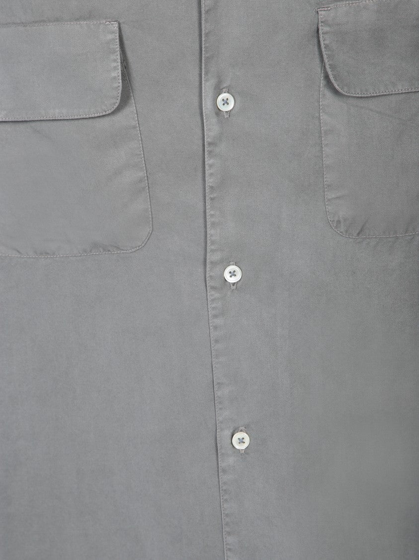 Officine Generale Teal Tencel Shirt