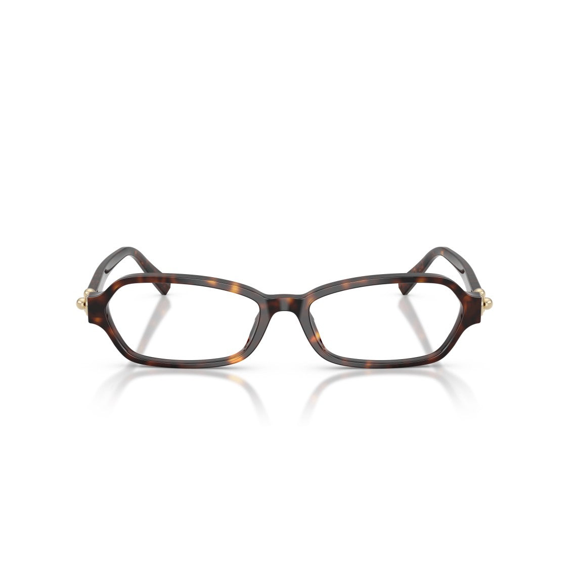 Tiffany & Co. Rectangular Tortoiseshell Acetate Sunglasses With Gold Accents