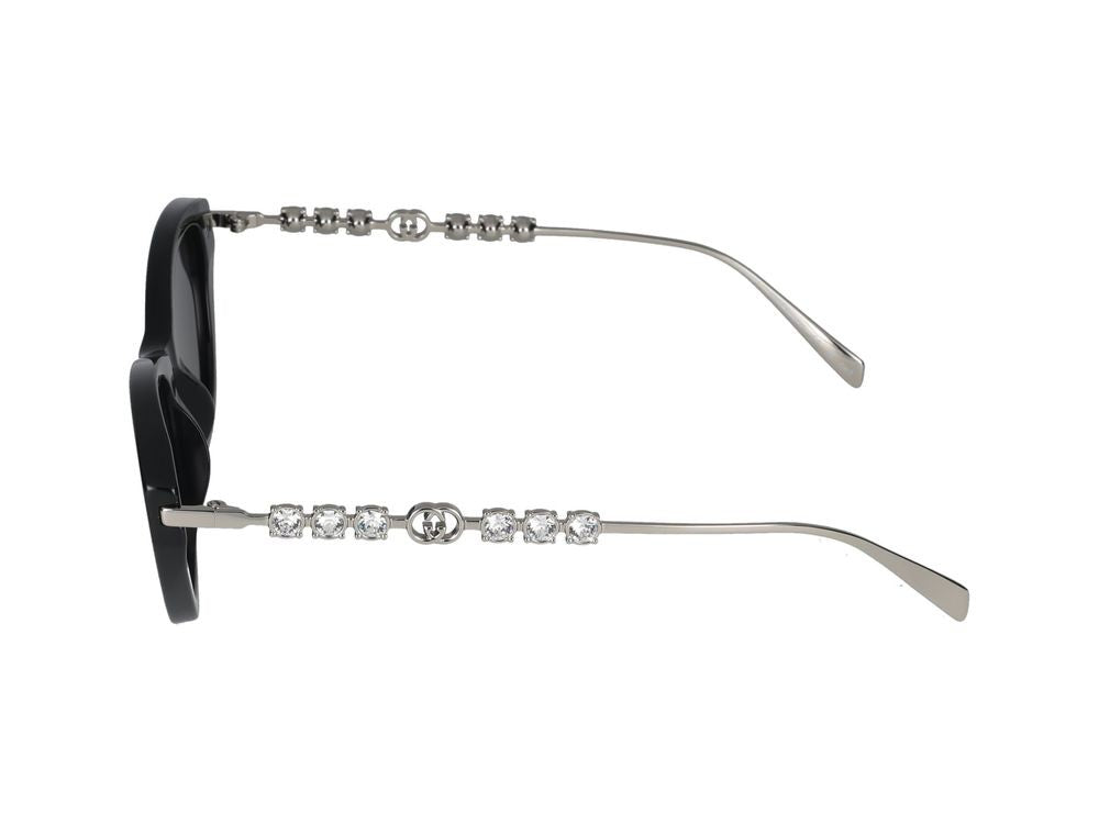 Gucci Black Silver Accents Cat-Eye Sunglasses