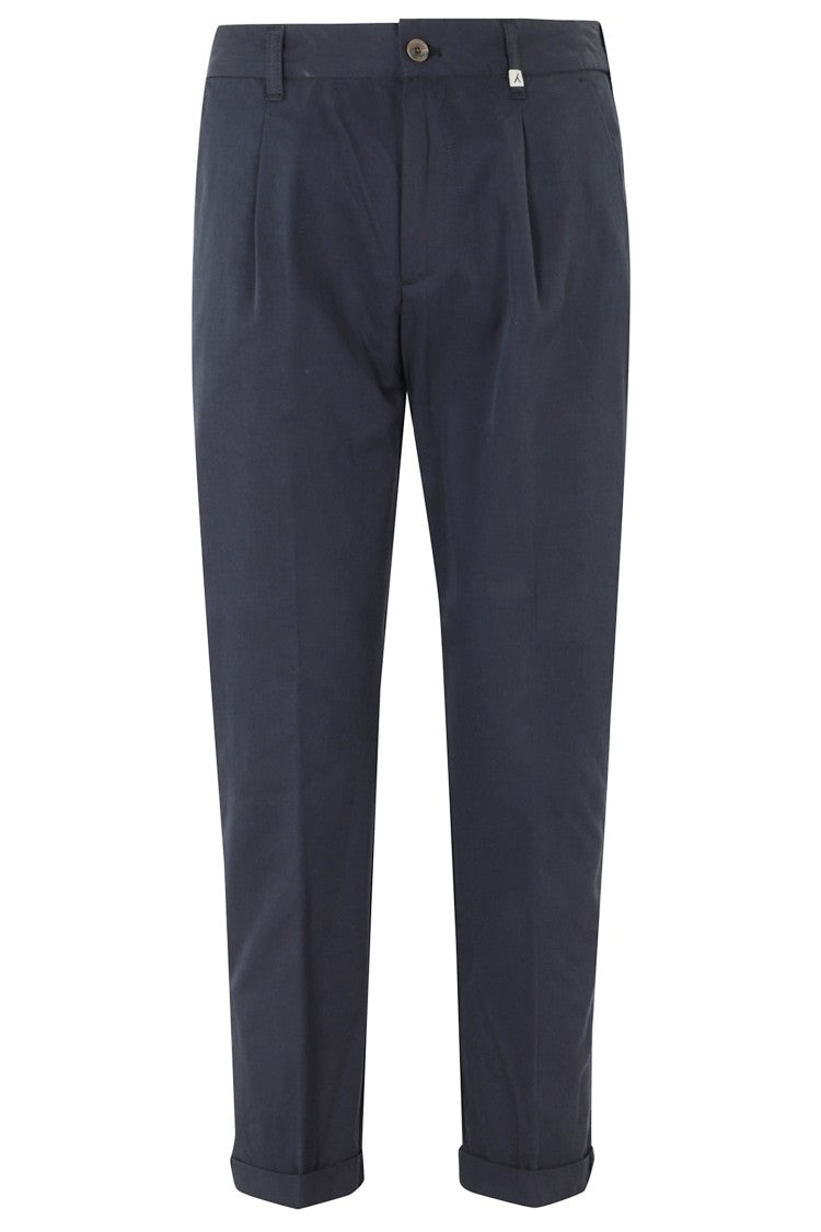 Myths Blue Ares Darts Waist Loops Cotton Trousers