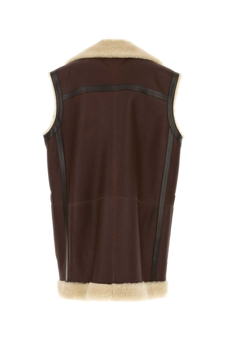Bottega Veneta Brown Leather Vest