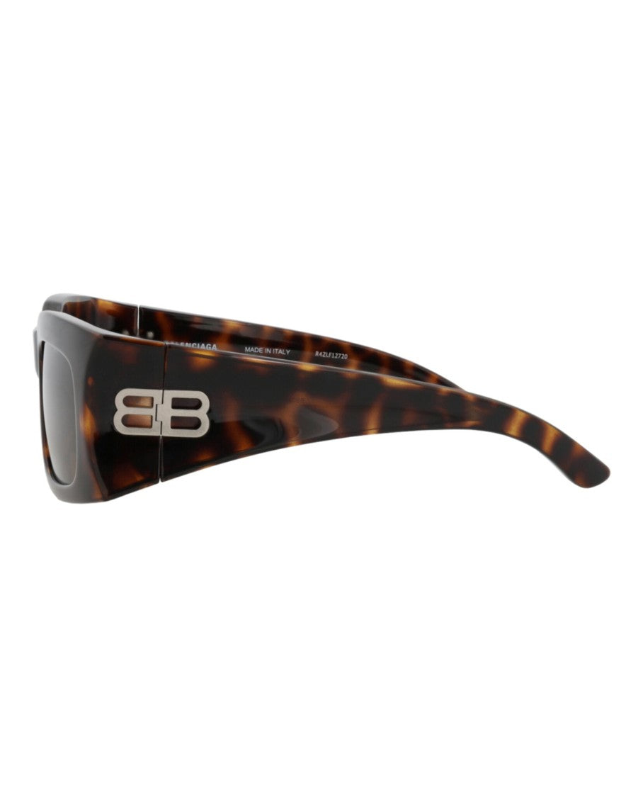 Balenciaga Square-Frame Tortoiseshell Bio Injection Sunglasses
