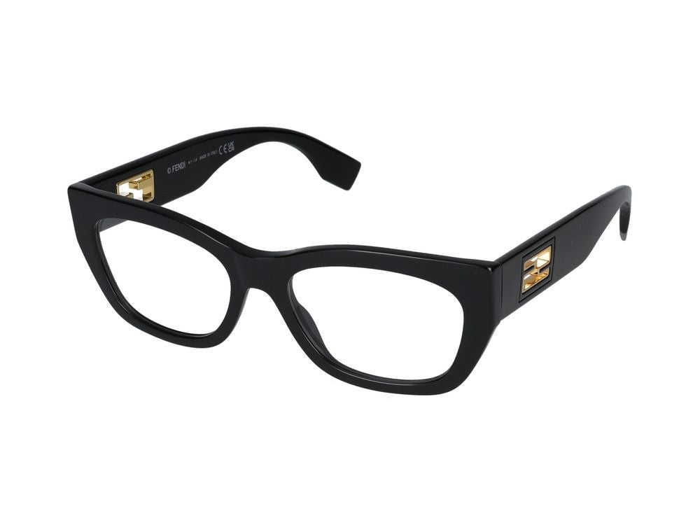 Maison Fendi Black Oversized Square Eyeglasses