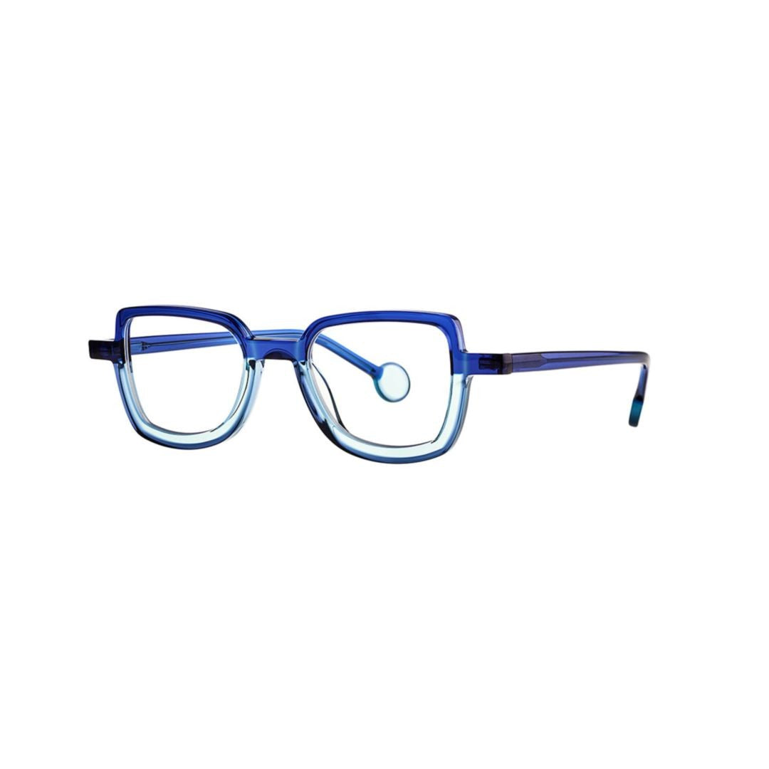 Theo Schommel 006 Delft Ware Blue+Blueberry Jelly+Tra Transparent Eyeglasses