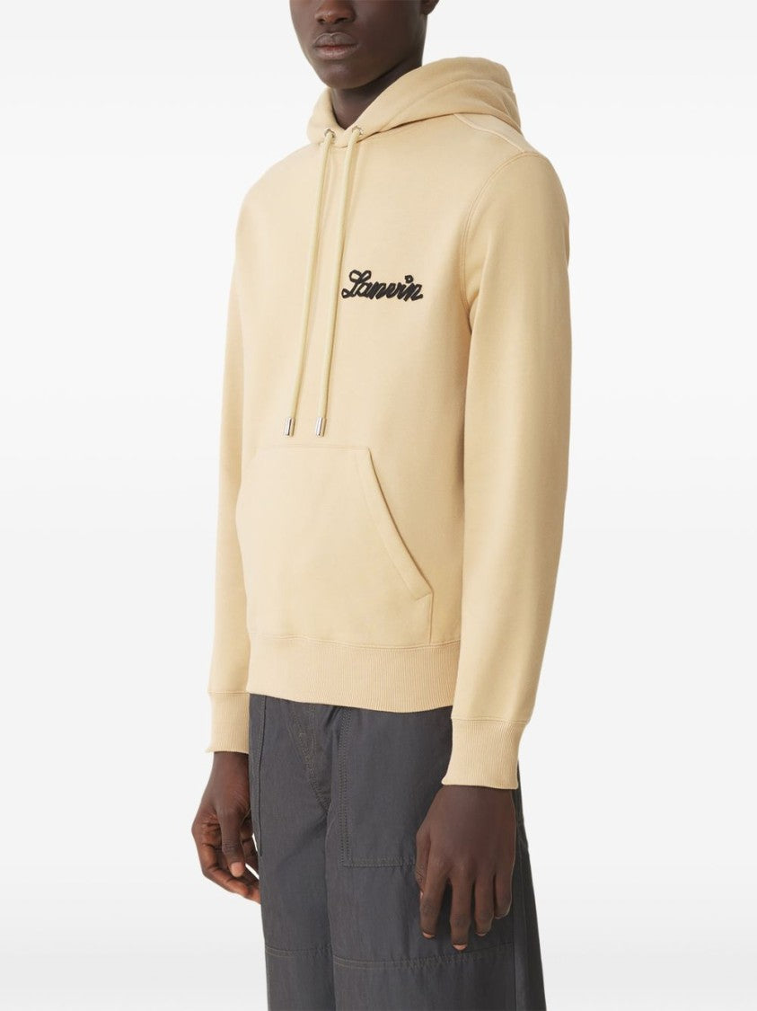 Lanvin Beige Relaxed-Fit Hoodie With Adjustable Drawstring
