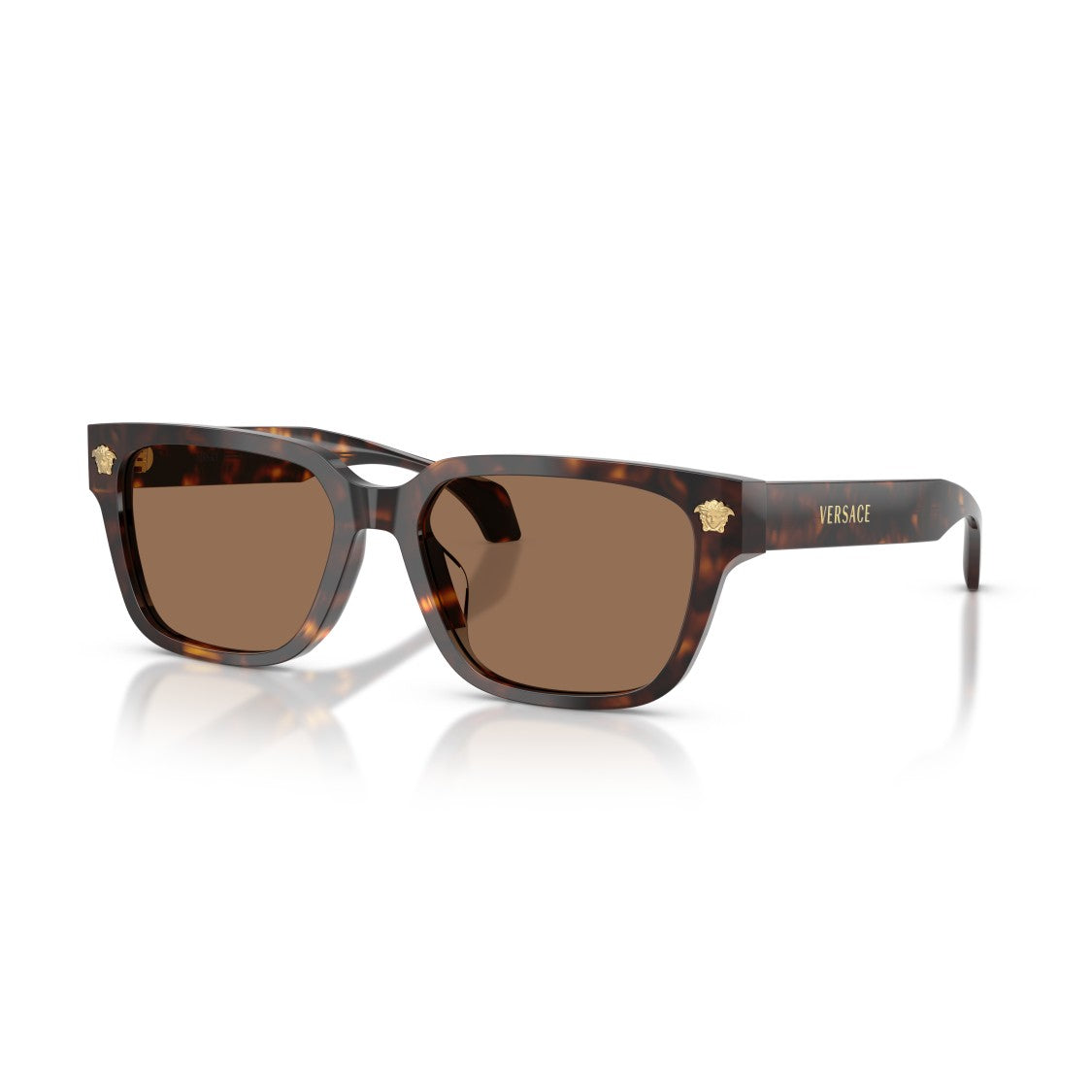 Versace 0Ve4513d Rectangular Tortoiseshell Acetate Sunglasses