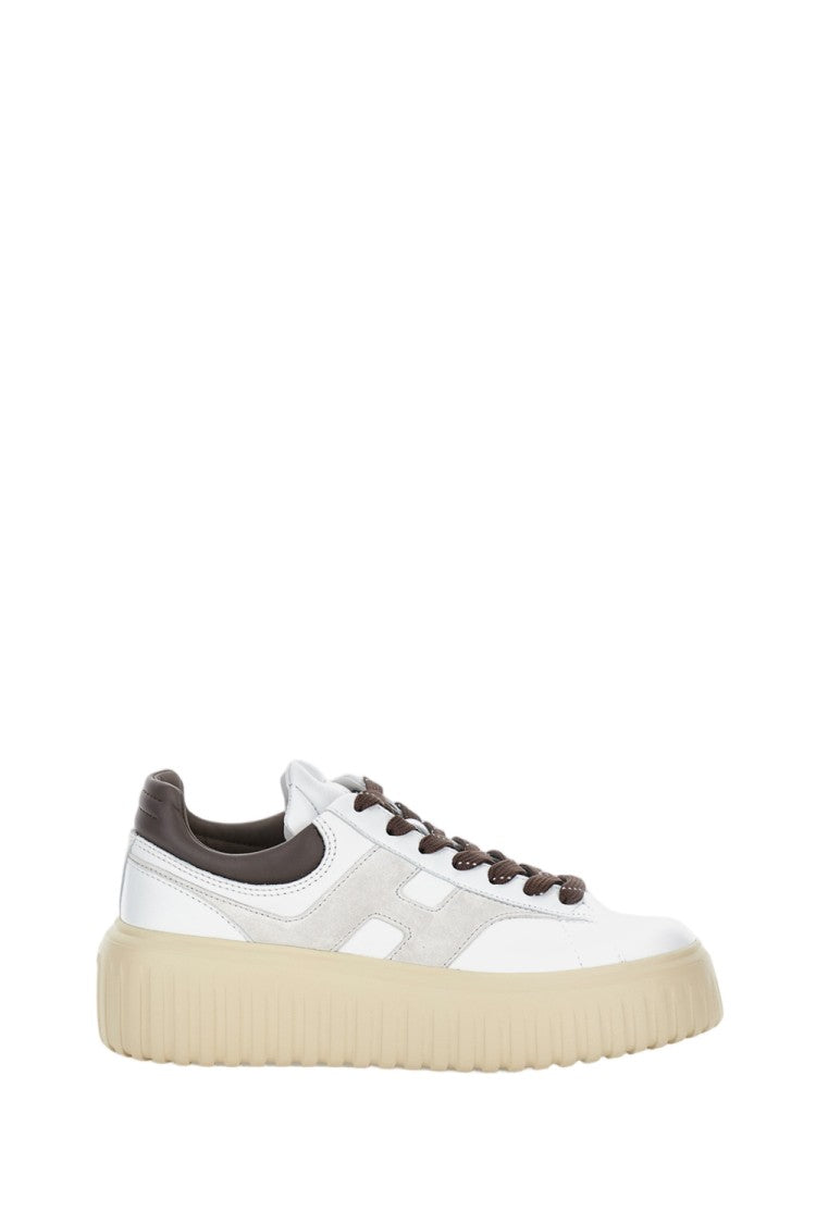 Hogan White Leather Sneakers With Lateral 'H' Detail
