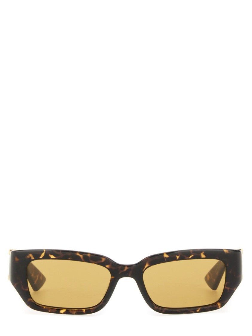 Bottega Veneta Dash Tortoiseshell Rectangular Sunglasses