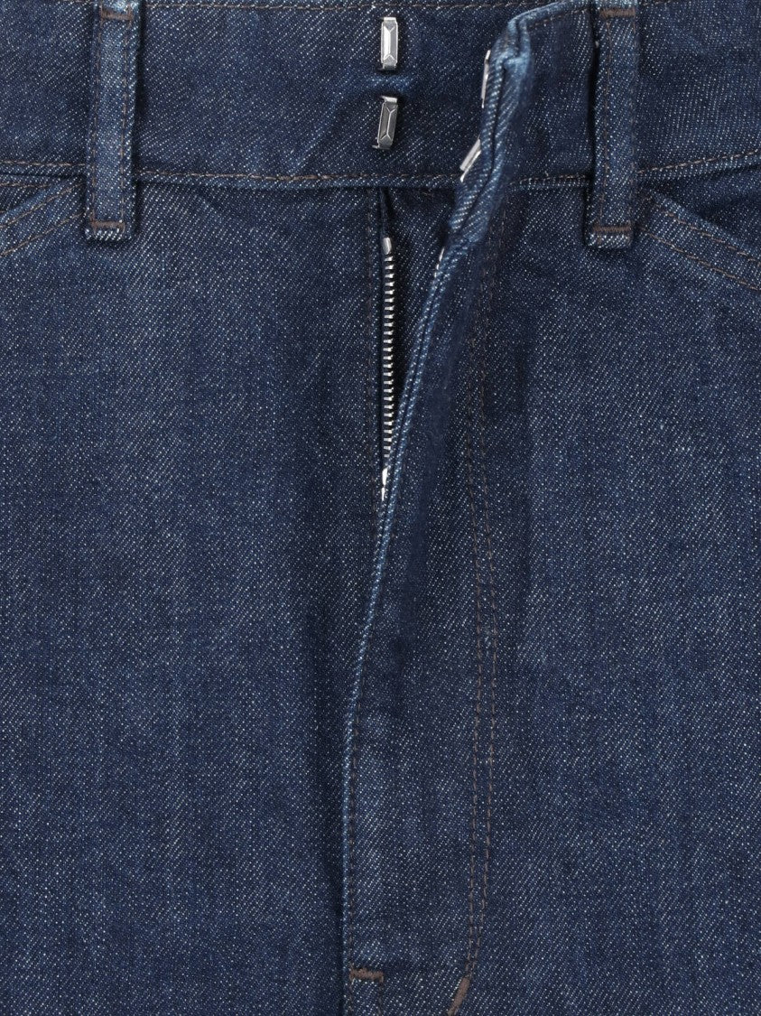 Lemaire High-Waisted Rounded Blue Denim Jeans