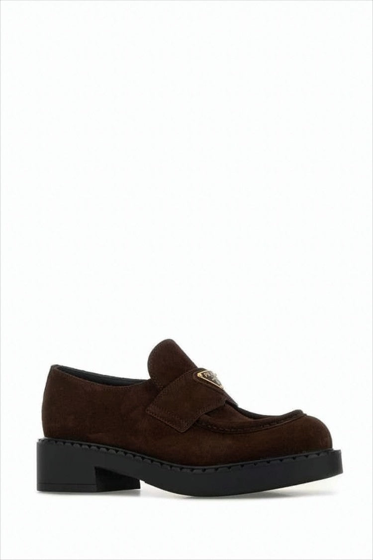 Prada Refined Brown Suede Loafers
