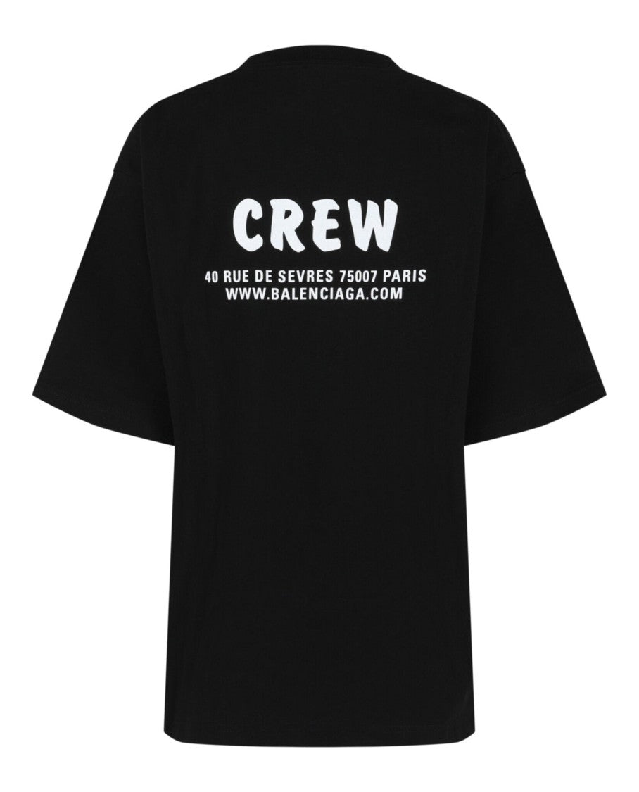 Balenciaga Oversized Crewneck T-Shirt With Striking Balenciaga Graphics