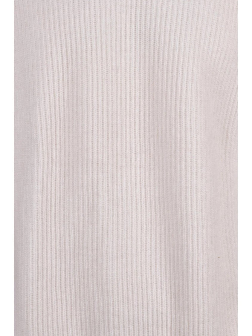 Eleventy Ribbed Cashmere Sweater With Raglan Sleeves And Modern Silhouette
