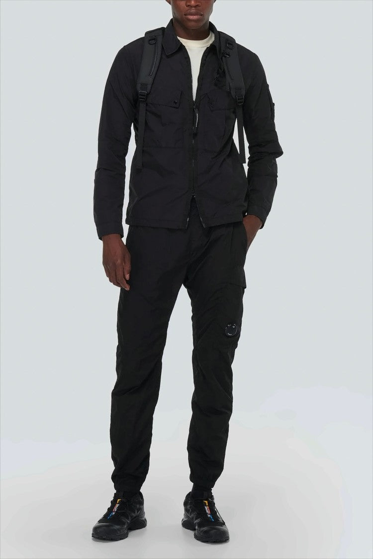 C.P. Company Long Sleeve Nylon Zip-Front Shirt With Flap Pockets