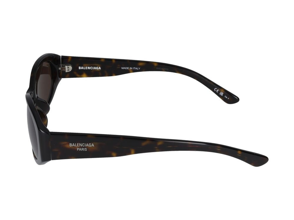 Balenciaga Havana Oversized Cat-Eye Sunglasses