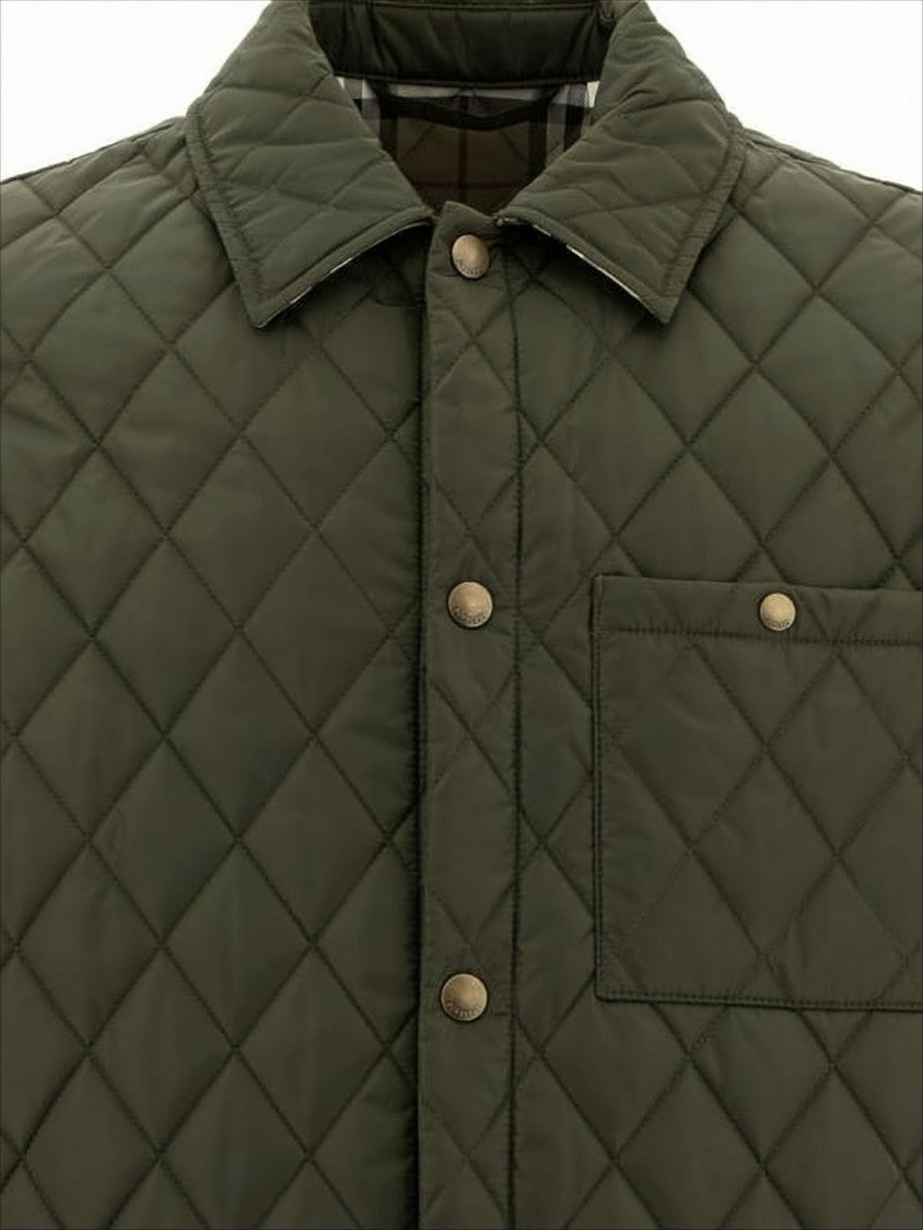 Burberry Quilted Nylon Jacket With Classic Collar
