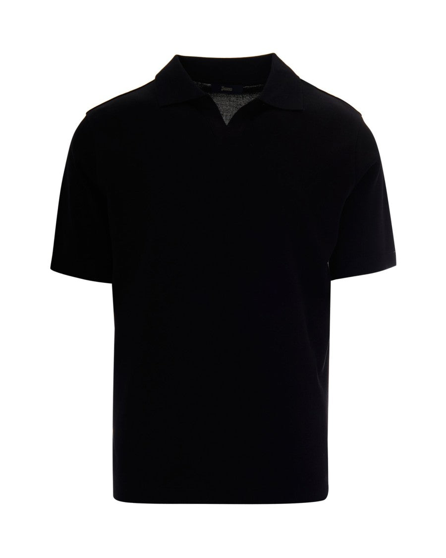 Herno Double-Layered Piquet Polo With Ribbed Accents