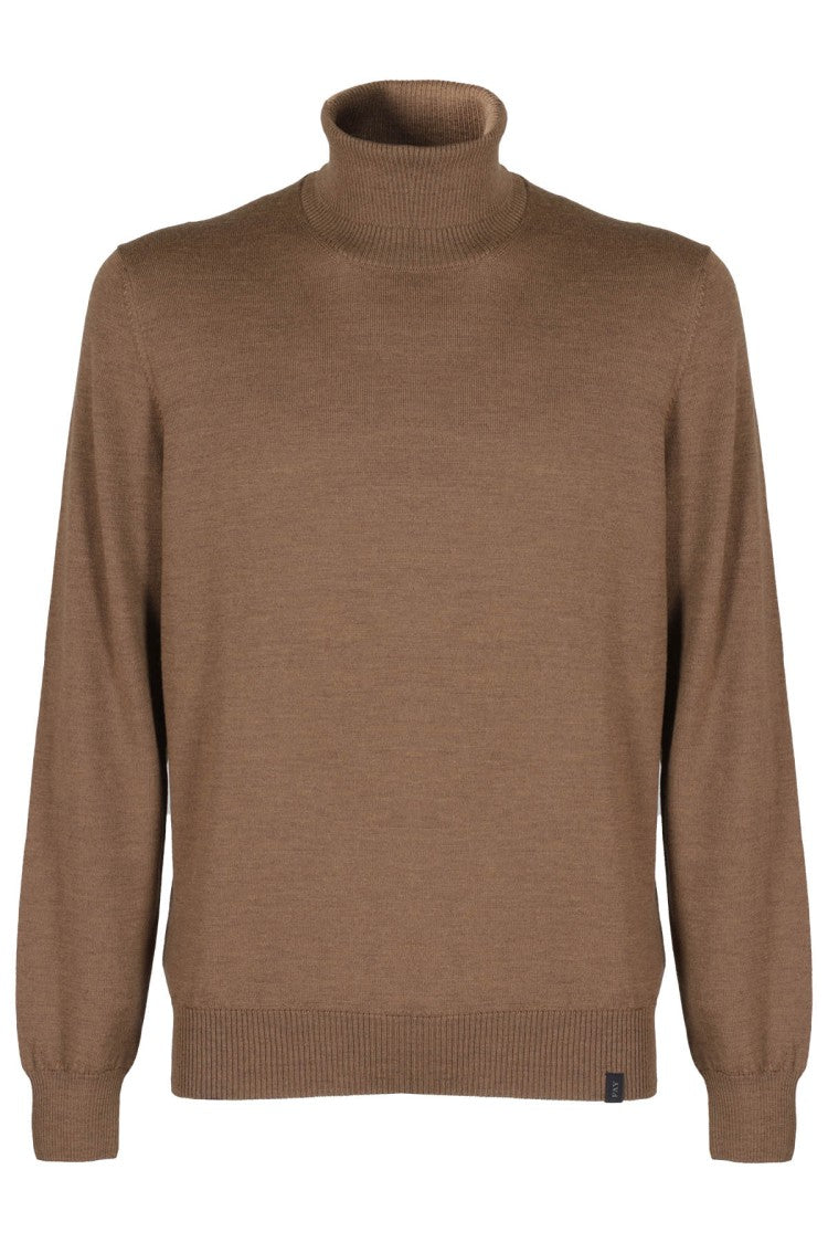 Fay Brown Pattern Wool Sweater