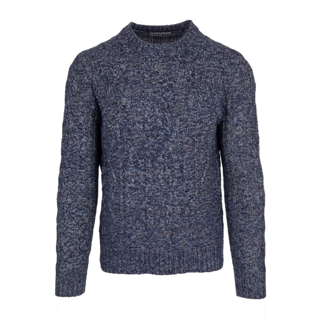 Paolo Fiorillo Capri Textured Knit Sweater With Crew Neckline