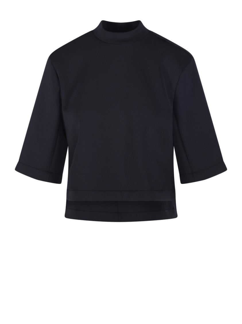 Moncler Genius X Edward Enninful Cropped Boxy T-Shirt With High Neckline
