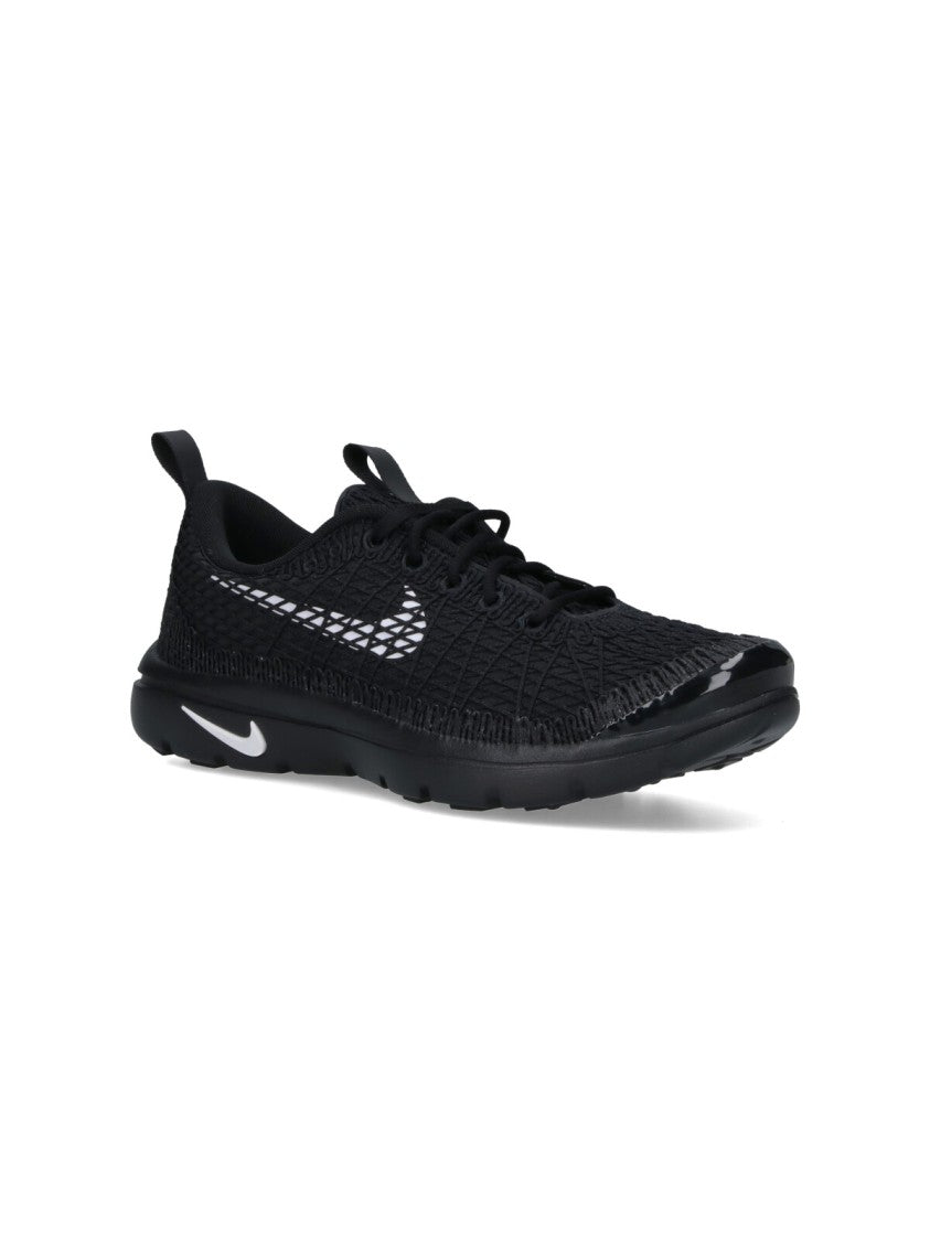 Comme Des Garçons Textured Black Sneakers With Low-Profile Design