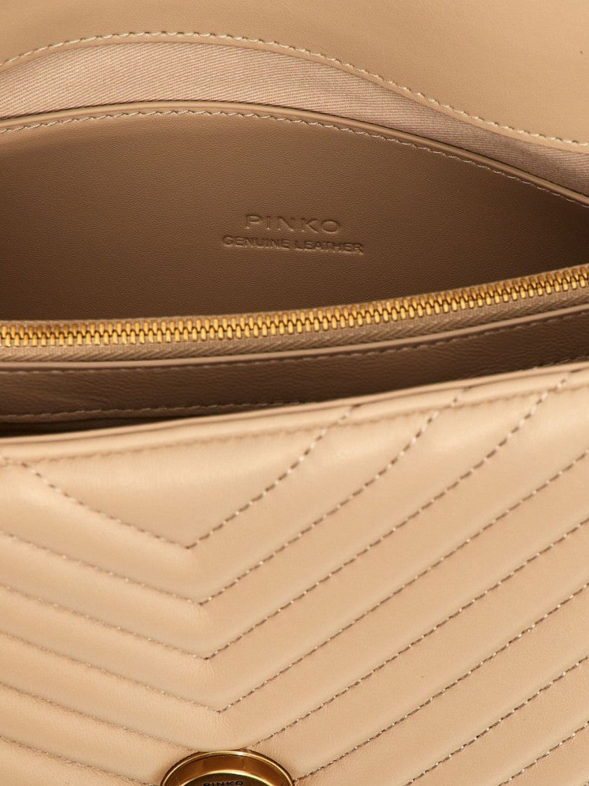 Pinko Sand Beige Quilted Handbag