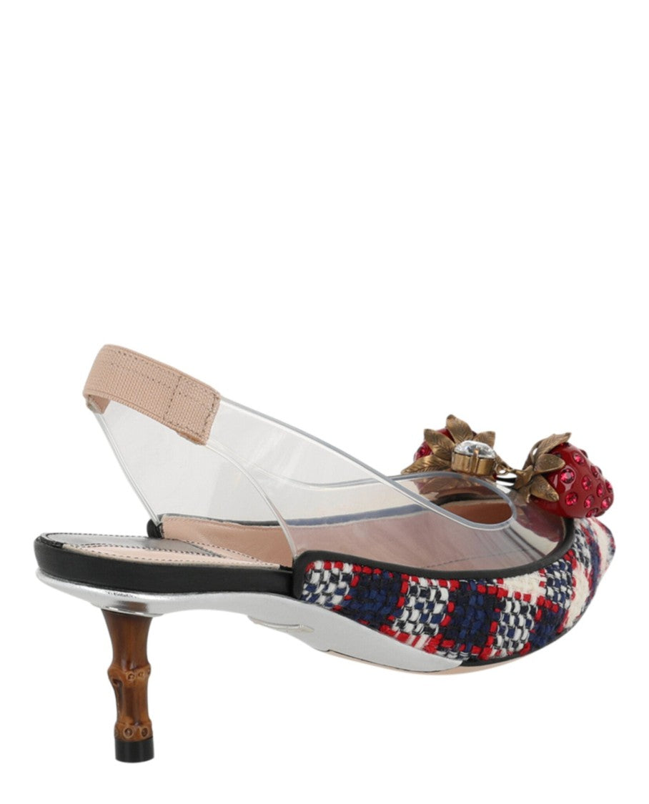 Gucci Eleanor Strawberry Tweed Heels