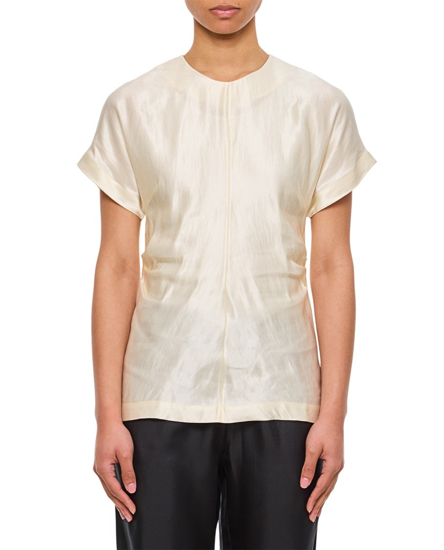 Loulou Studio Fitted Short-Sleeved Blouse