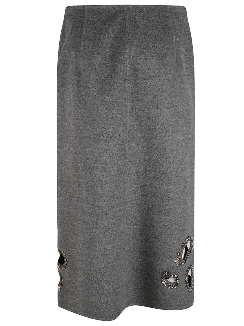 Fabiana Filippi Refined Wrap Skirt In Fine Double Wool