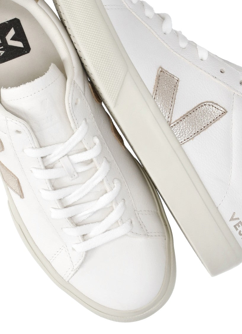 Veja White Campo Chromefree Leather Sneakers