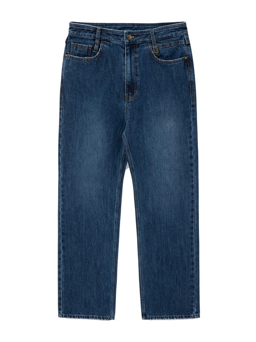Wooyoungmi Indigo Blue Classic Straight-Leg Jeans With Five-Pocket Design