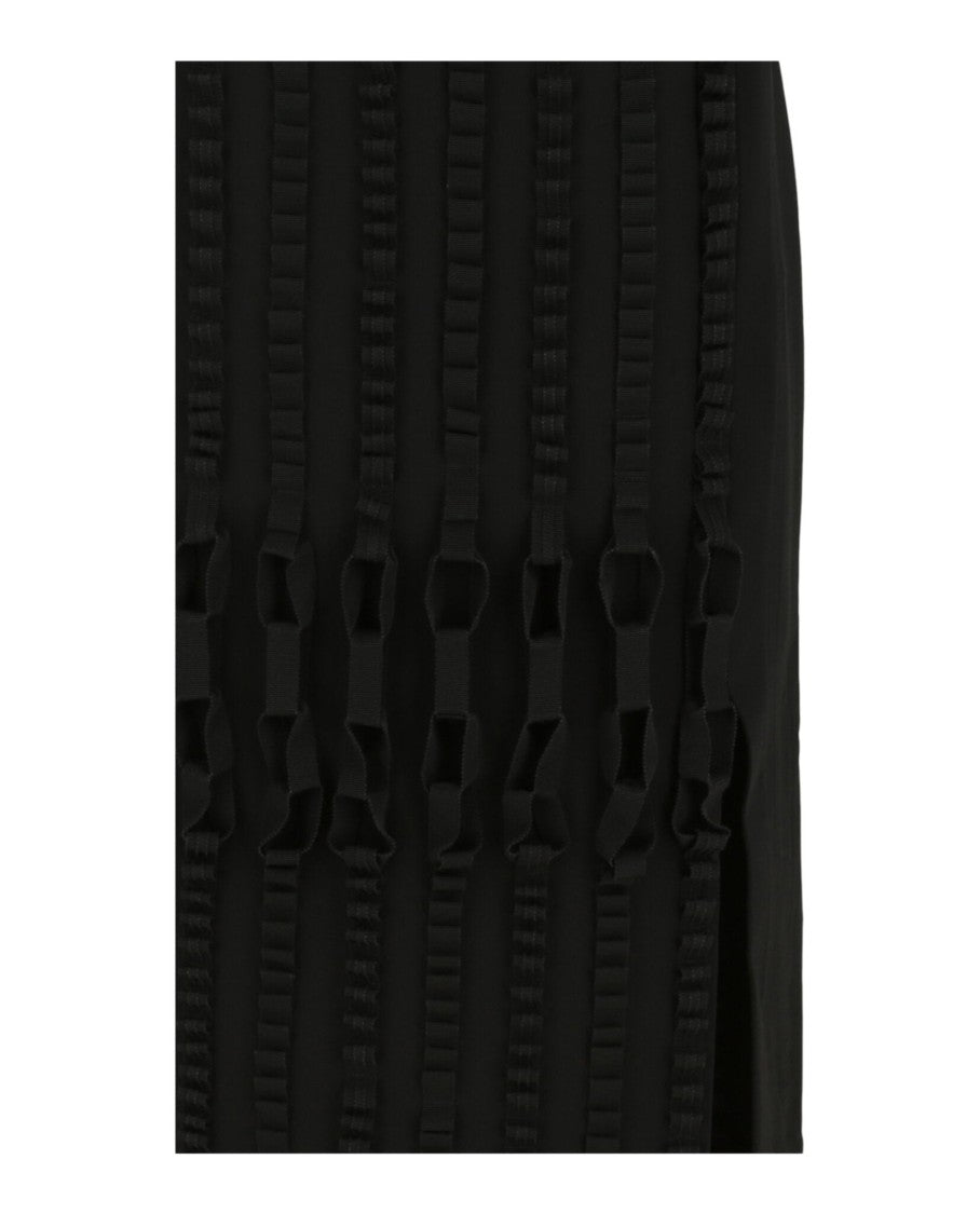 Ferragamo Fringe Hem Midi Skirt