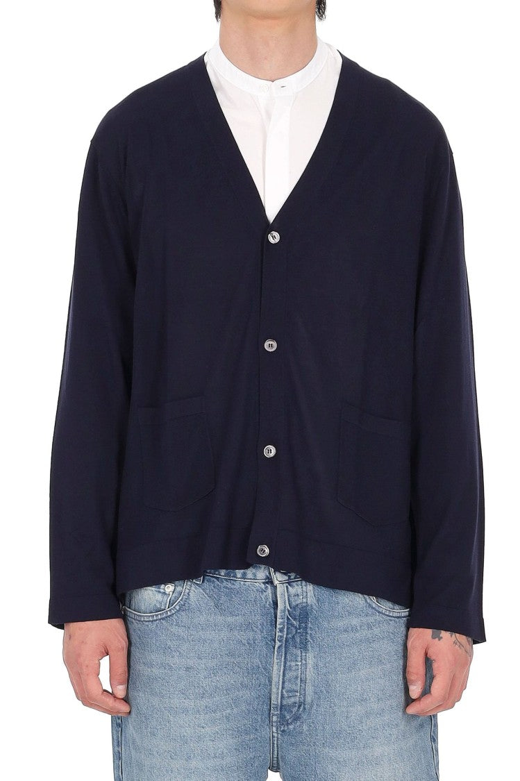 Officine Generale Mike Lightweight Lyocell-Wool Cardigan
