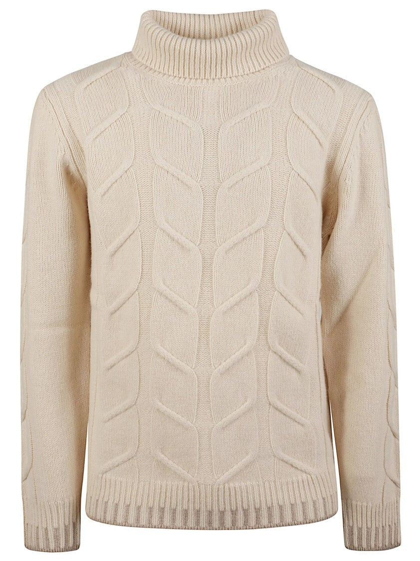 Altea Cable-Knit Pure Cashmere Turtleneck Sweater