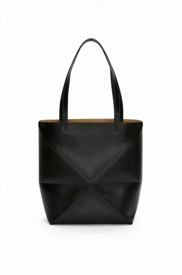 Loewe Geometric Folded Design Calf Leather Shoulder Bag