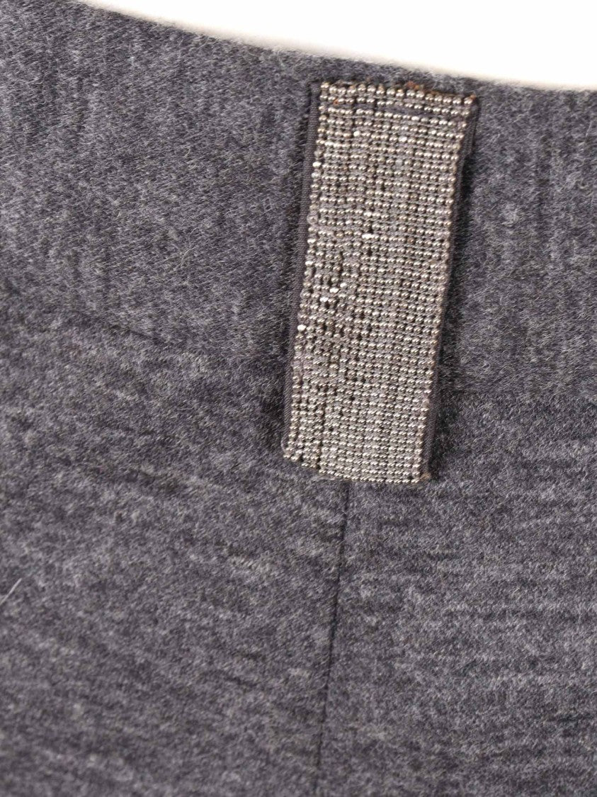 Fabiana Filippi Slate-Coloured Boiled Wool Jersey Trousers