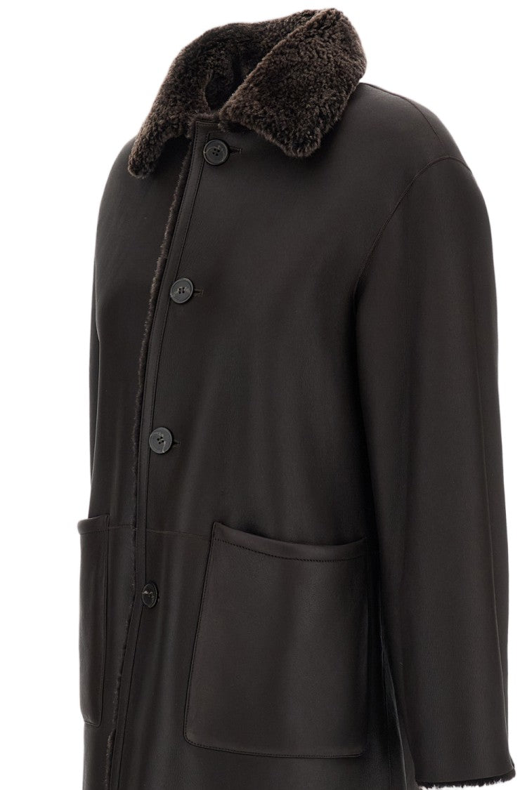 Arma Brown Zoey Shearling Reversible Coat