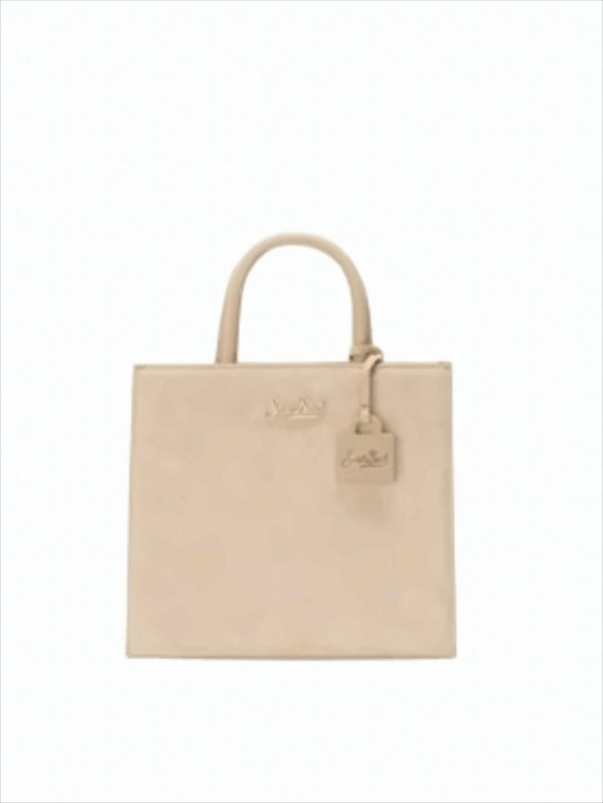 Mc2 Saint Barth Structured Suede Midi Handbag With Detachable Strap