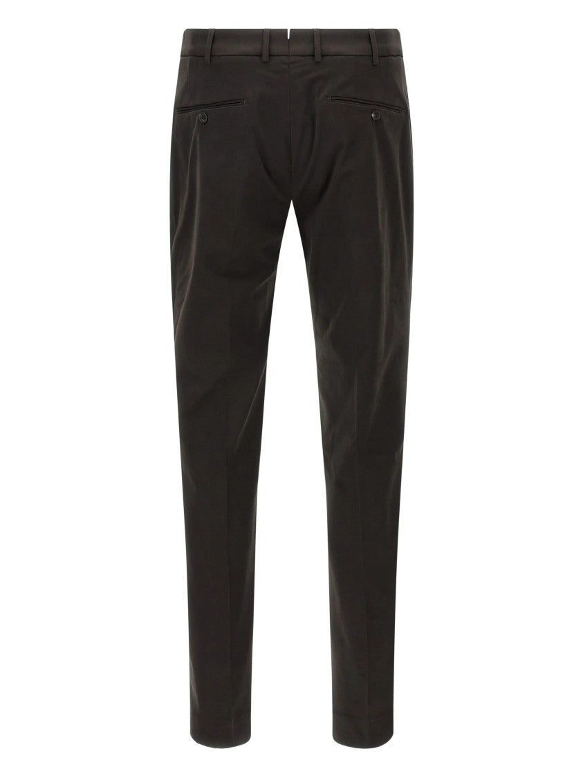 Incotex Black Slim-Fit Tailored Structured Pants