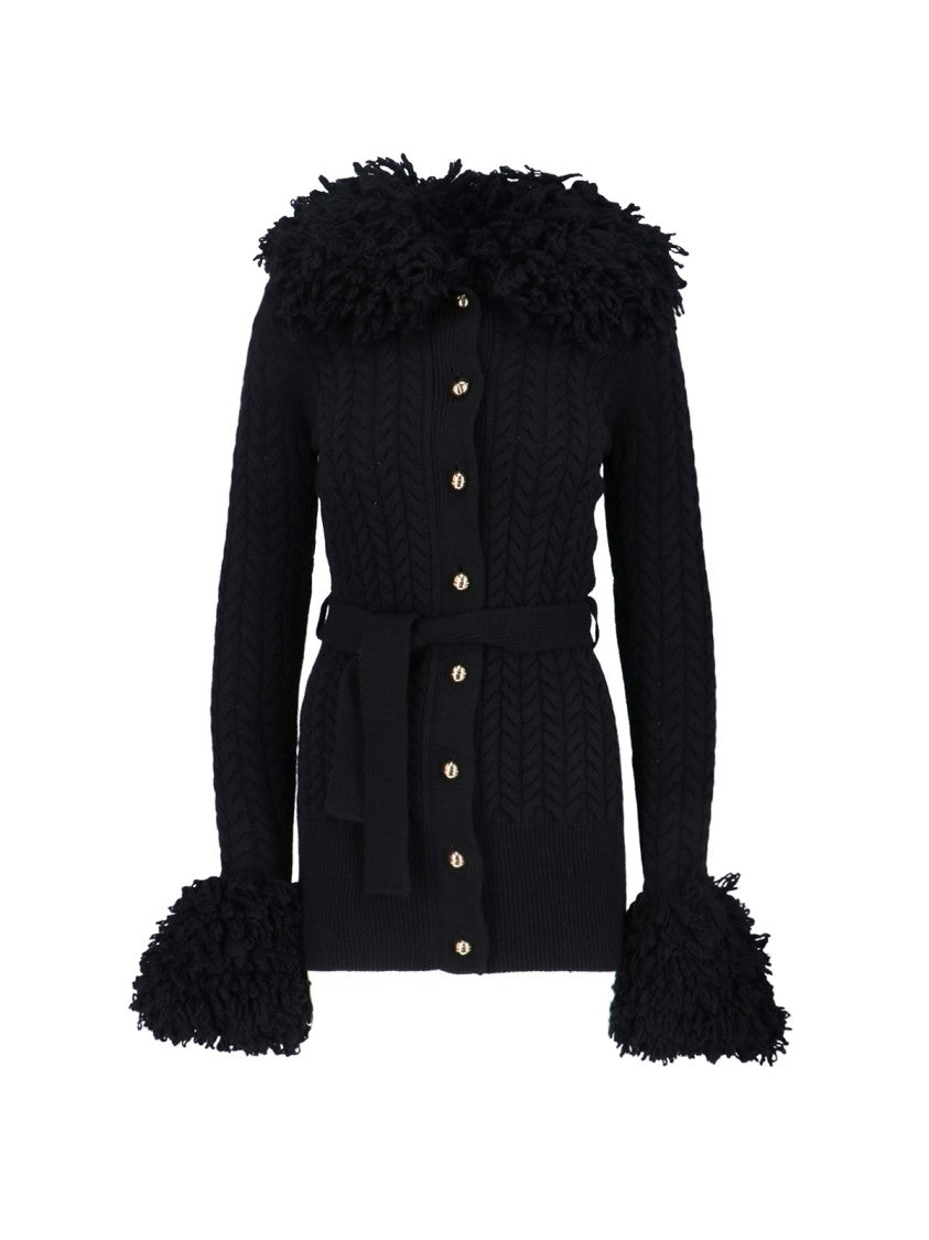 Patou Classic Black Cardigan With Timeless Design